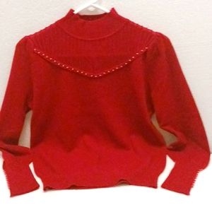 Women's Sheer Bottice Sweater - Size SM